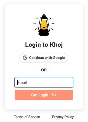 Magic link login form